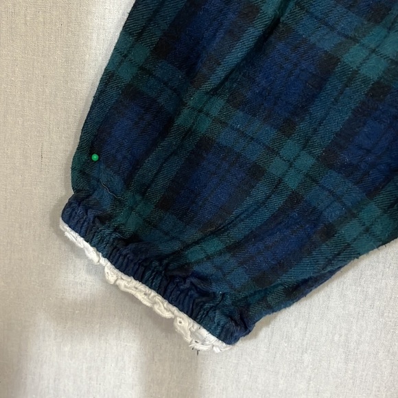 Lanz of Salzburg green blue tartan plaid nightgown - Picture 6 of 8